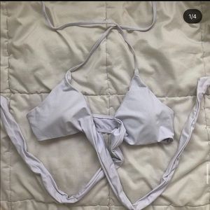 white bikini top